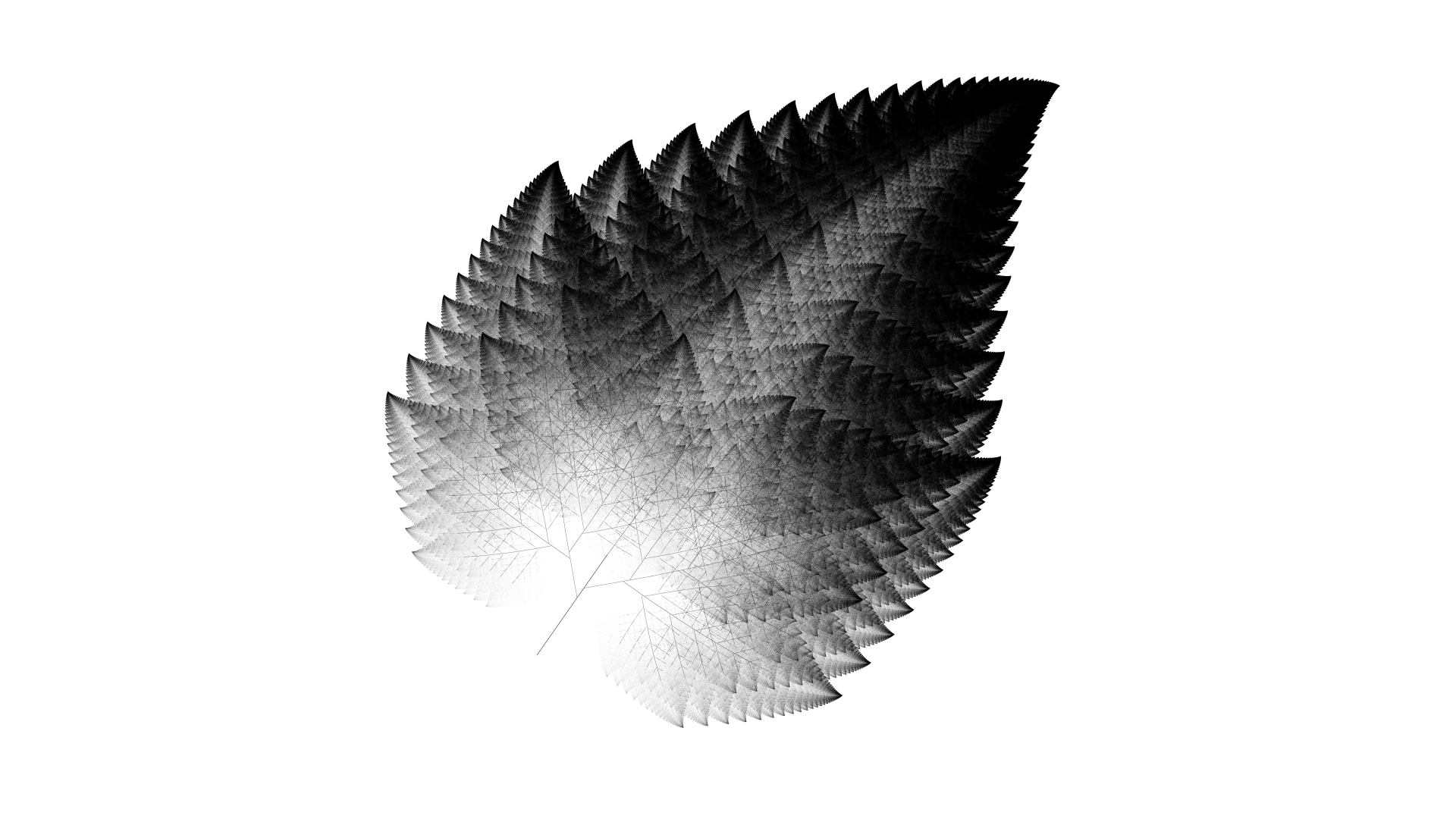 Leaf fractal based on Barnsley Fern