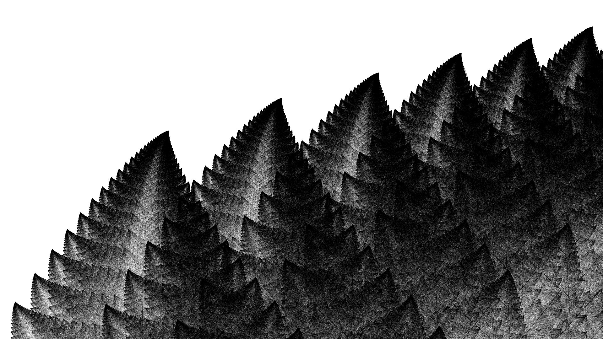 Detail from leaf fractal based on Barnsley Fern